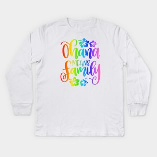 Ohana Means Family Kids Long Sleeve T-Shirt